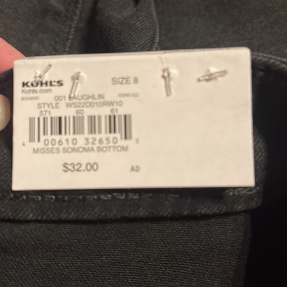 NWT Sonoma MOM short BLACK DENIM size 8 NEW HIGH RISE RELAXED FIT ABOVE MIDTHIGH - Picture 7 of 7